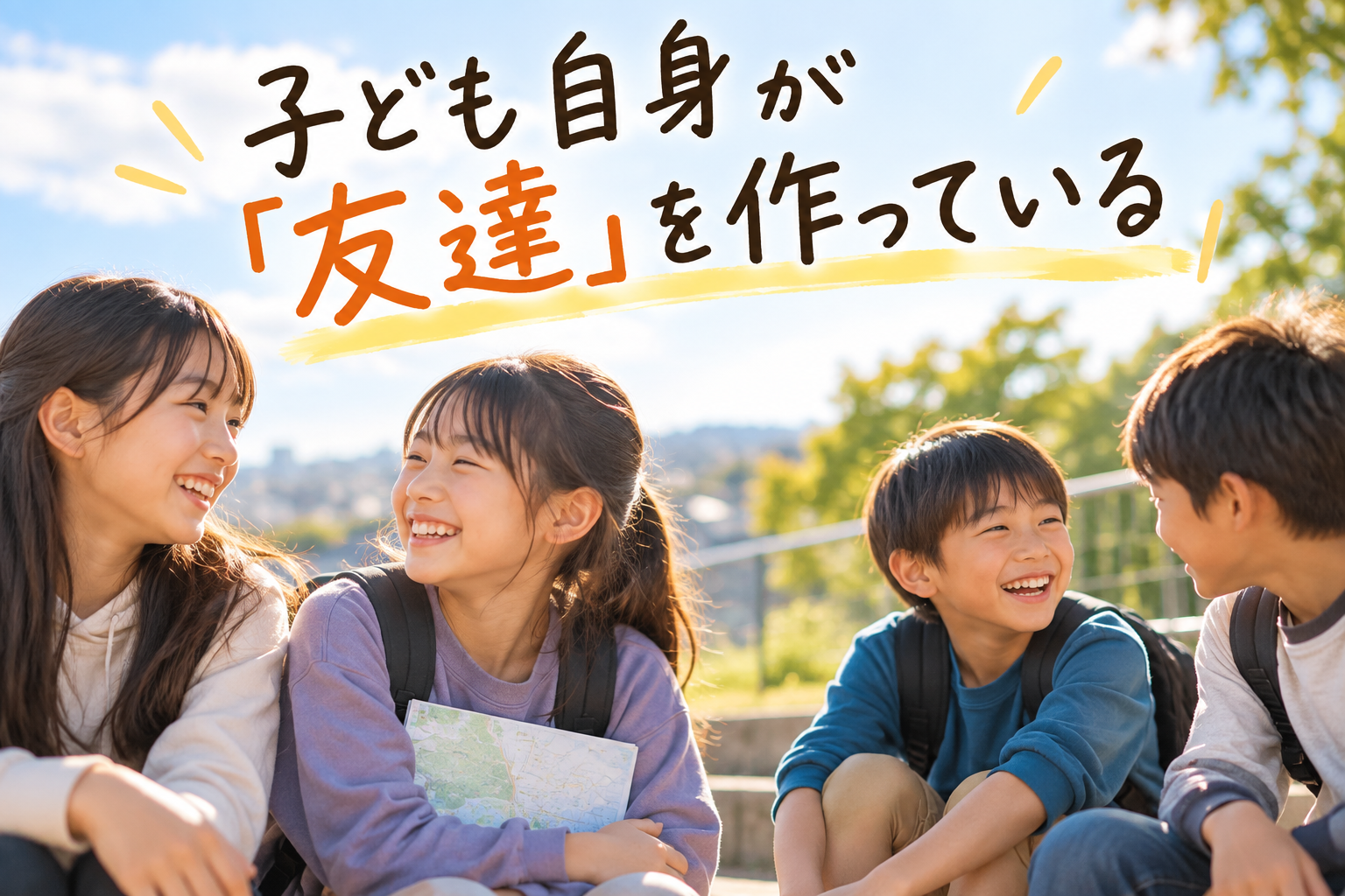 子ども自身が「友達」を作っている シルバーウィーク、子どもたちを見ていると、 友達と過ごす時間がずいぶん増えてきたなと思いました。 小6の長女はもうすぐ修学旅行。 友達と話しながらいろいろ準備しているようです。 小4の長男は夏休み頃から特に仲良くなった友達との交流が、 どんどん深まっているのがわかる。 一緒に遊んで、話して、笑って、 時には意見が合わないこともある。 そんな時間を重ねながら、 「友達」という関係を子ども自身で作っていく。 「親には代わってあげられない」と改めて思いました。