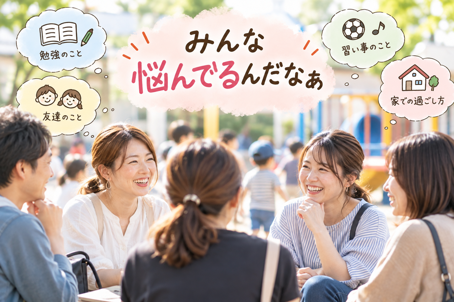 「みんな悩んでるんだなぁ」という気づき 子どもを通じた親の集まりで、 いろんなパパやママと話す機会がありました。 勉強のこと、友達のこと、習い事のこと、家での過ごし方—— 話を聞いていると、 「あぁ、みんな悩んでるんだなぁ」と思いました。 子どもの年齢も違う。 家庭の考え方も違う。 悩んでいることも違う。 でも共通していたのは、 みんな子どものことを一生懸命考えていること。 「子育てって、正解が分からないまま、 みんなそれぞれ考えながら進んでいるんだな」—— そう気づいたとき、なんだか少し心強くなりました。