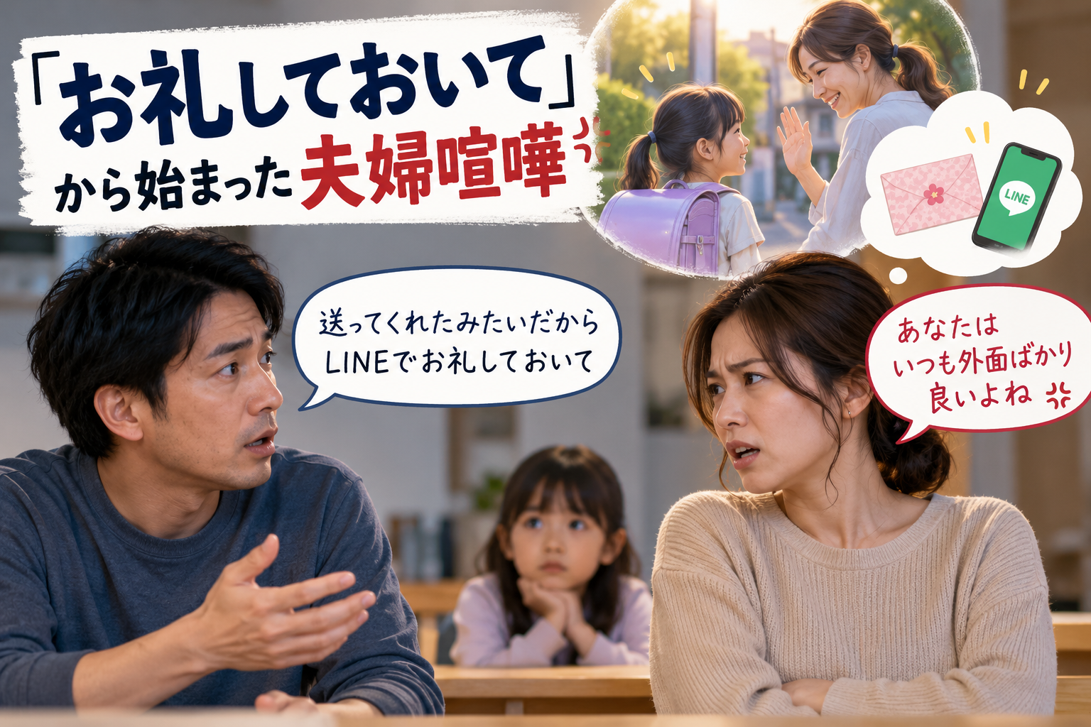 お礼しておいて」から始まる夫婦喧嘩
