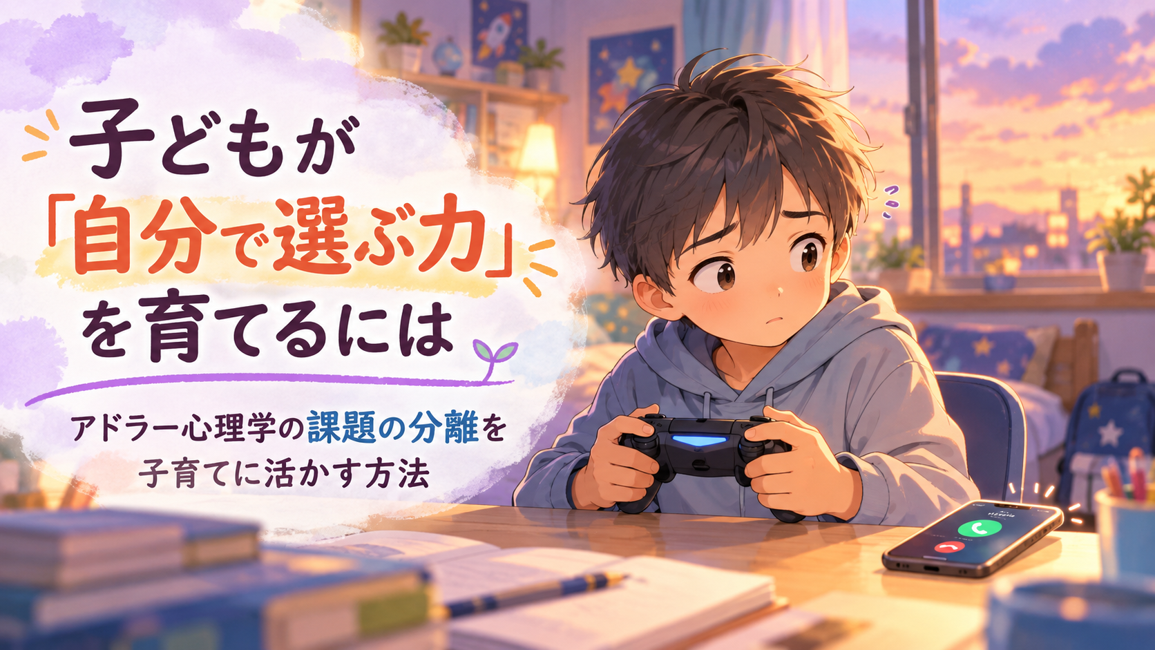 子どもの選ぶ力を育てる夕暮れの学習室